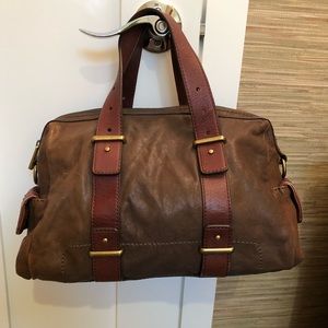 Fossil leather handbag